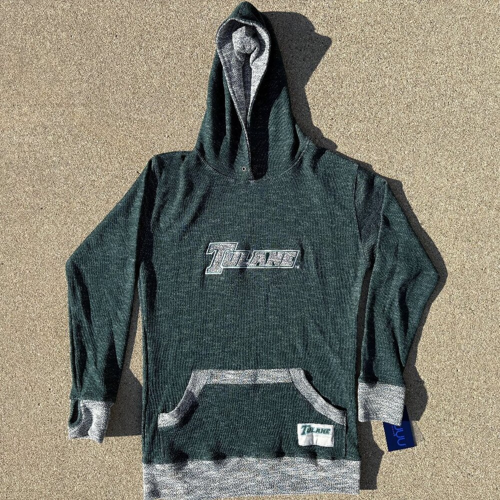 NEW Woman's S Nuyu Tulane University Green Wave Oversized Hoodie, Green, NWT